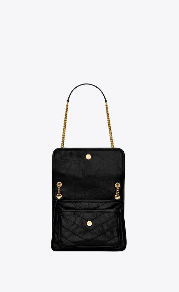Y Niki Medium Chain Bag in Crinkled Vintage Leather - Image 4