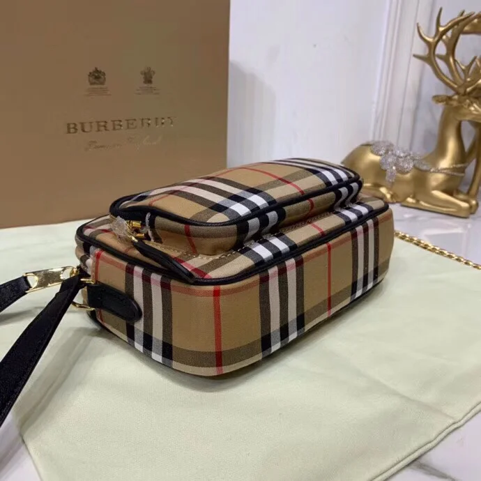 bb Vintage Check Cotton Camera Bag Neutral For Women, Women??s Bags 7.7in/19.5cm - Image 5