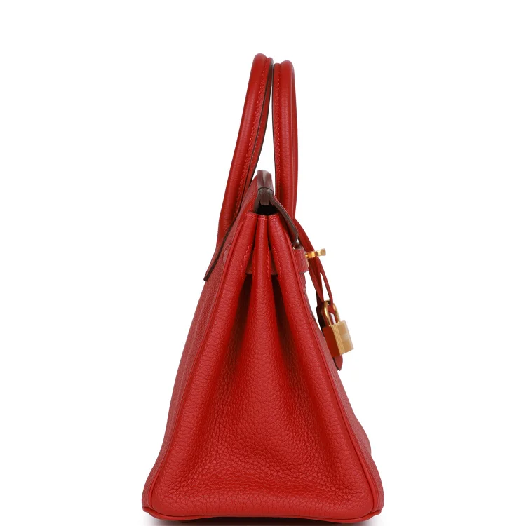 H Birkin 25 Rouge Vif Togo Gold Hardware - Image 2