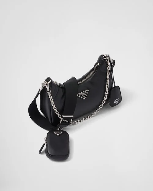 Padded nappa-leather PP Re-Edition shoulder bag ?C Black - Image 5
