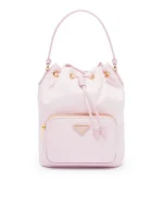 PP Duet Re-Nylon Bucket Shoulder Bag in Alabaster Pink