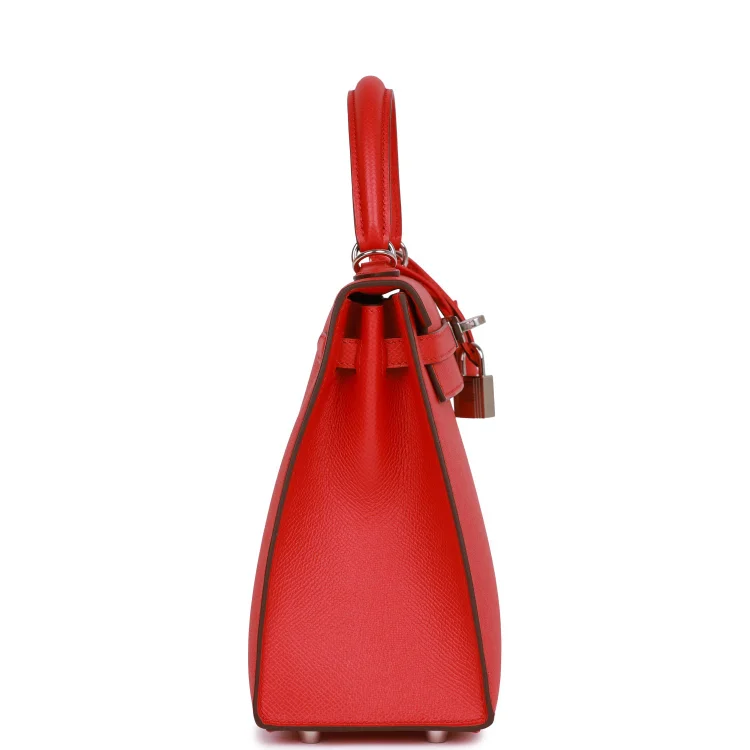 H Kelly Sellier 25 Rouge de Coeur Verso Epsom Palladium Hardware - Image 2