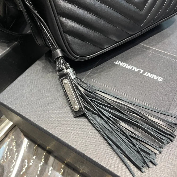 Y Lou Camera Bag Black With Silver Toned Hardware - Image 5