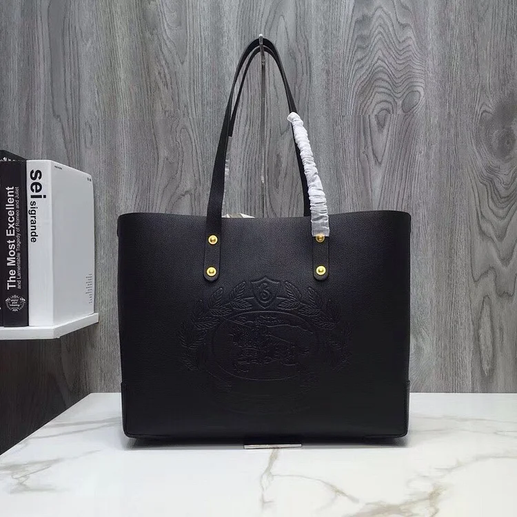 bb Small Embossed Crest Tote Black For Women, Women??s Bags 13.8in/35cm - Image 3