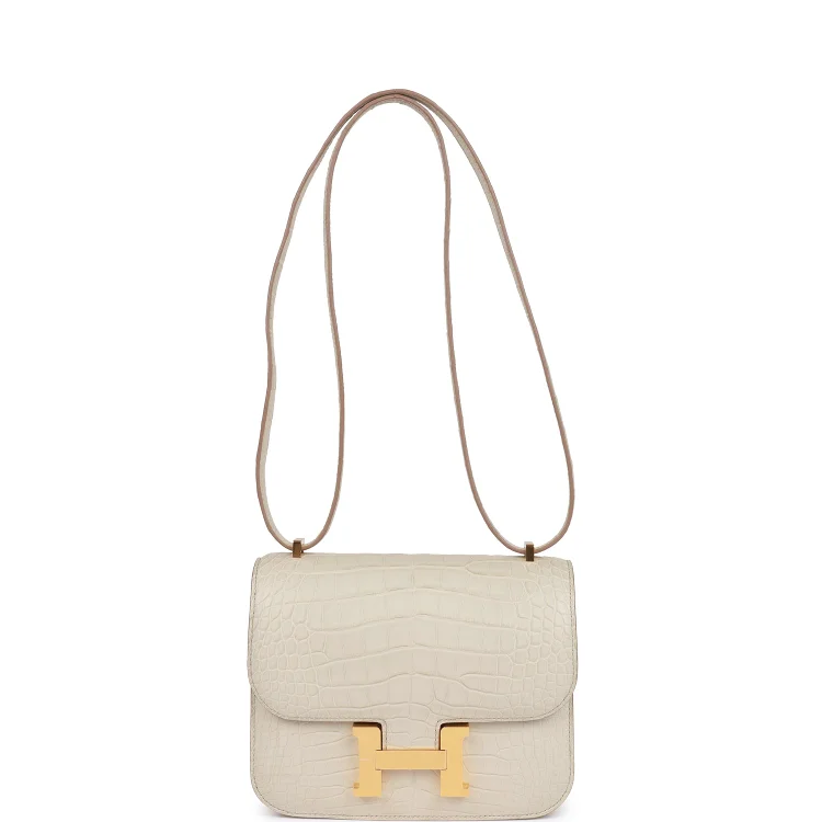 H Constance 18 Beton Matte Alligator Gold Hardware - Image 6