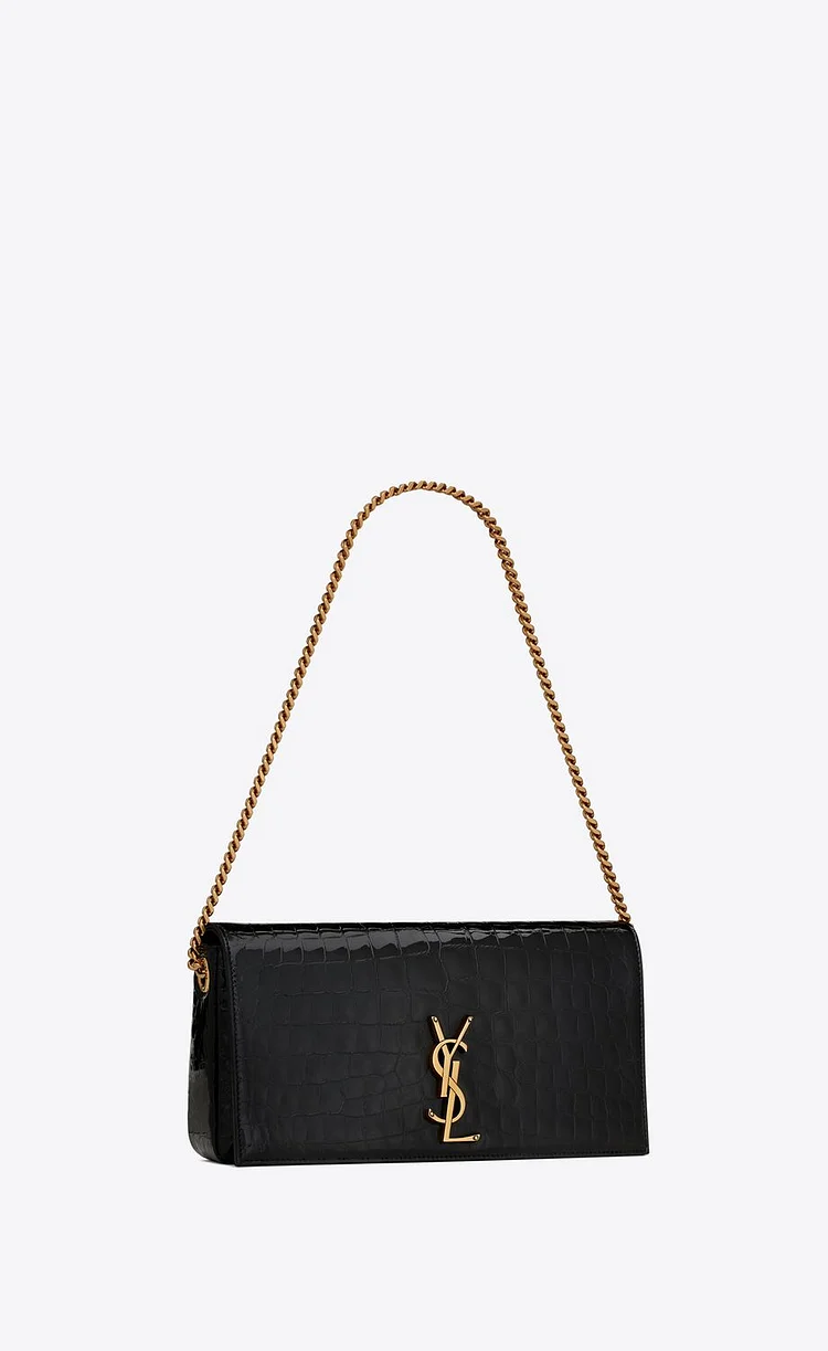 Y Kate Supple 99 Chain Bag in Crocodile-embossed Shiny Leather - Image 4