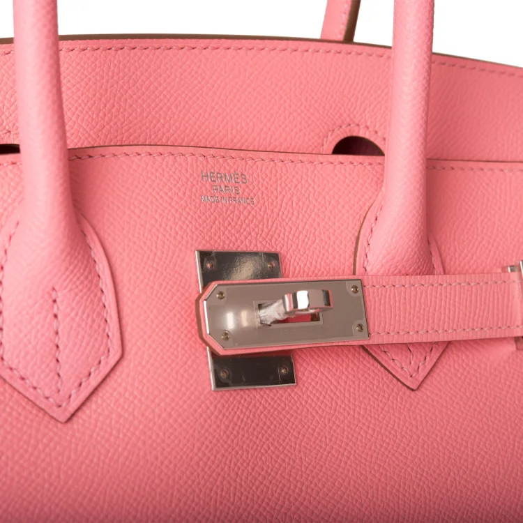H Birkin 30 Rose Confetti Epsom Palladium Hardware - Image 6