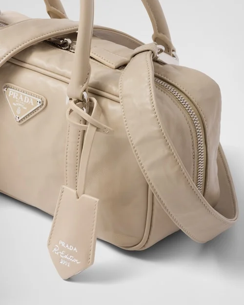 PP Small antique nappa leather top handle bag ?C Desert Beige - Image 3