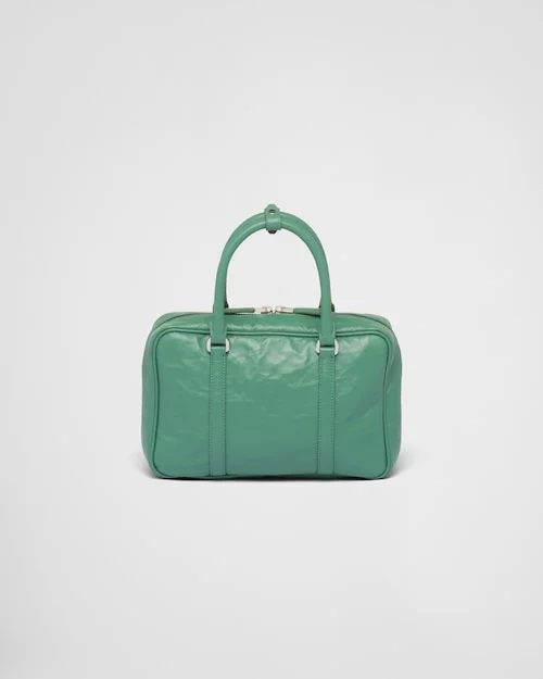 PP Medium antique nappa leather top handle bag ?C Sage Green - Image 5
