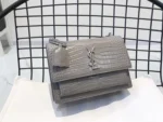 Y Medium Sunset In Crocodile Embossed Shiny Leather Bag
