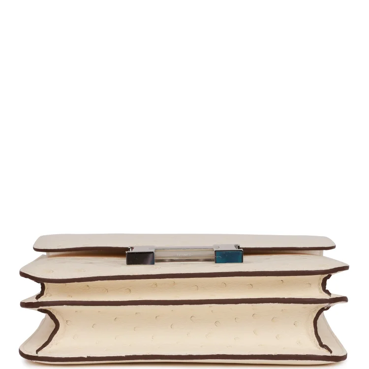 H Constance 18 Nata Ostrich Palladium Hardware - Image 5