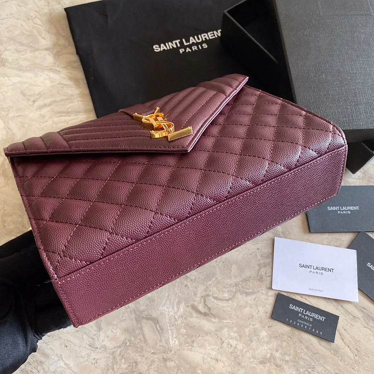 Y Envelope Medium Bag In Mix Matelasse Grain De Poudre Embossed Leather - Image 10
