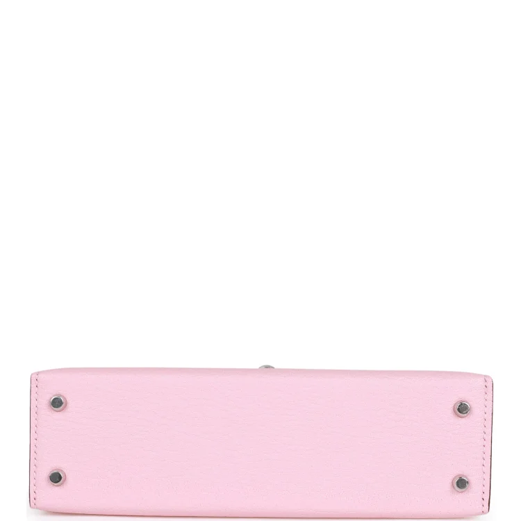 H Kelly Sellier 20 Rose Sakura Chevre Palladium Hardware - Image 5