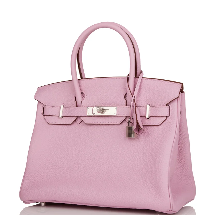 H Birkin 30 Mauve Syestre Clemence Palladium Hardware - Image 4