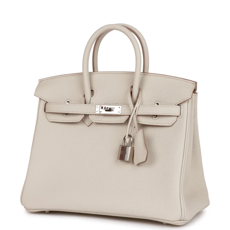 H Birkin 25 Beton Togo Palladium Hardware - Image 4