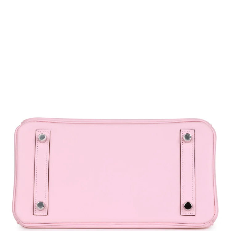 H Birkin 25 Rose Sakura Swift Palladium Hardware - Image 5