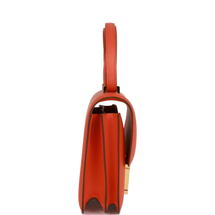H Constance 18 Orange Swift Gold Hardware - Image 2