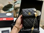 CC new arrival caviar leather phone bag size: 12*16 cm