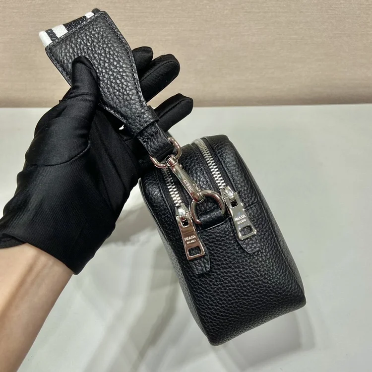 Pra Bag With Shoulder Strap Black For Women, Women??s Bags 8.6in/22cm 1BH082_2DKV_F0002_V_3OM - Image 3