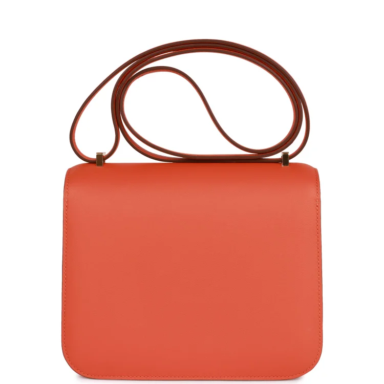 H Constance 18 Orange Swift Gold Hardware - Image 3