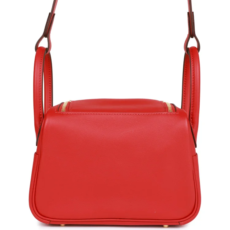 H Mini Lindy Rouge Piment Swift Gold Hardware - Image 3