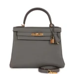 H Kelly Retourne 28 Gris Meyer Clemence Gold Hardware