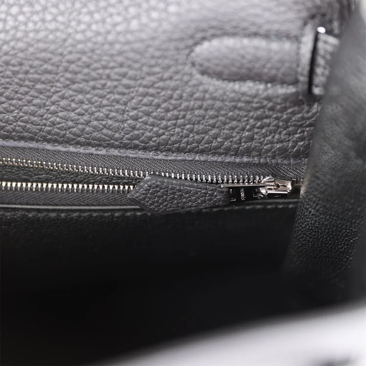 H Kelly Retourne 32cm Black Togo Palladium Hardware - Image 8