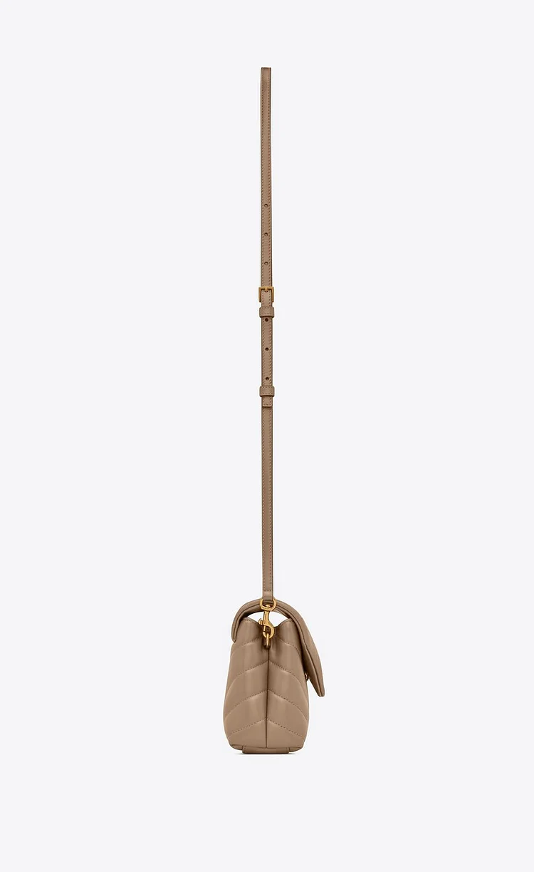 Y Loulou Toy Bag in Matelasse ??Y?? Leather in Greyish Brown - Image 3