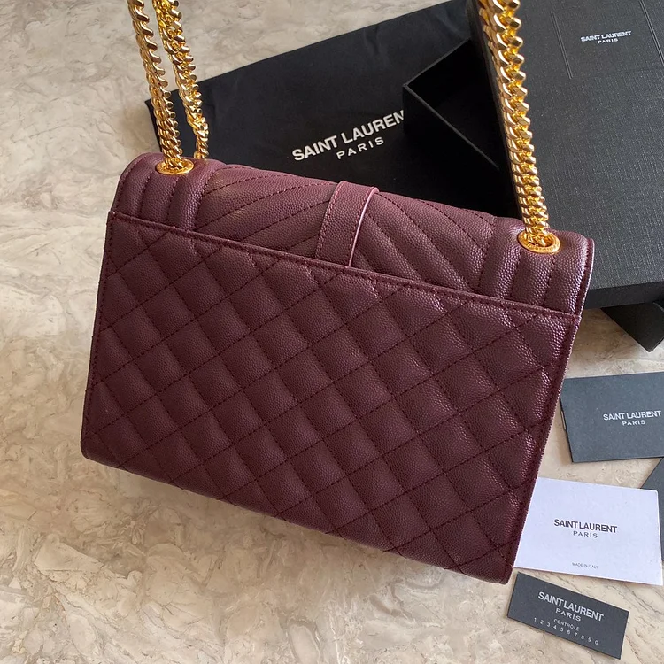 Y Envelope Medium Bag In Mix Matelasse Grain De Poudre Embossed Leather - Image 12