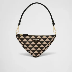 PP Embroidered fabric mini-bag ?C Black/Beige