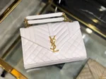 Y ENVELOPE MEDIUM BAG IN MIX MATELASS?? GRAIN DE POUDRE EMBOSSED LEATHER