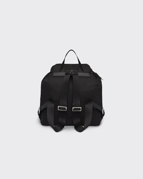PP Re-Nylon medium backpack- Black - Image 4