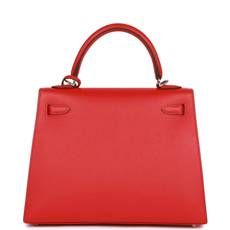 H Kelly Sellier 25 Rouge de Coeur Verso Epsom Palladium Hardware - Image 3