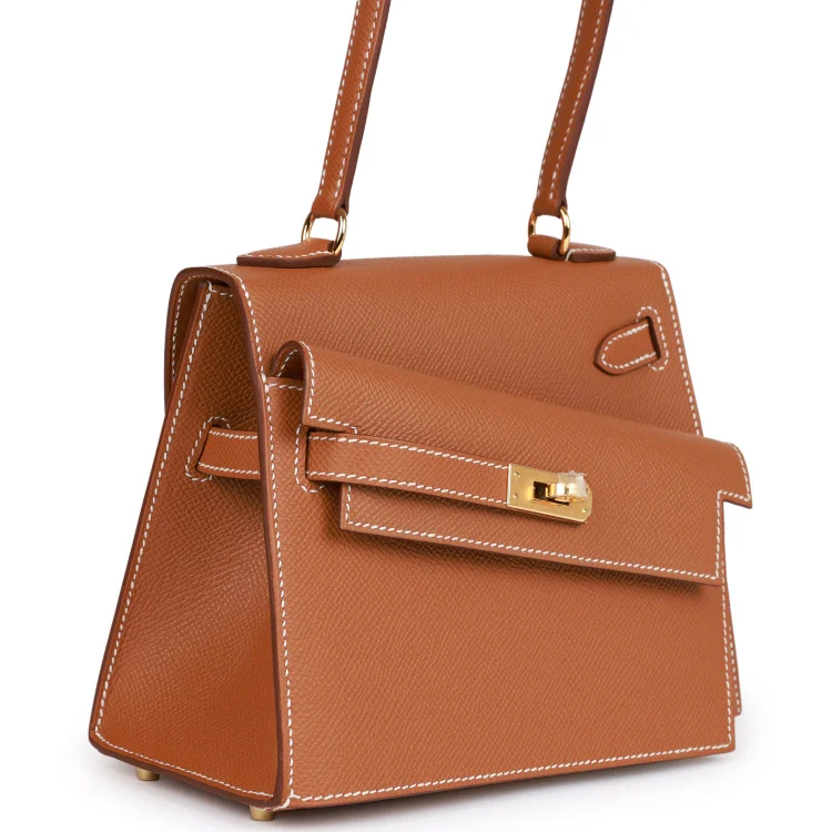 H Kelly Sellier en Desordre 20 Gold Epsom Gold Hardware - Image 4