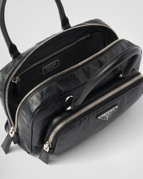 PP Antique nappa leather multi-pocket top-handle bag ?C Black - Image 3