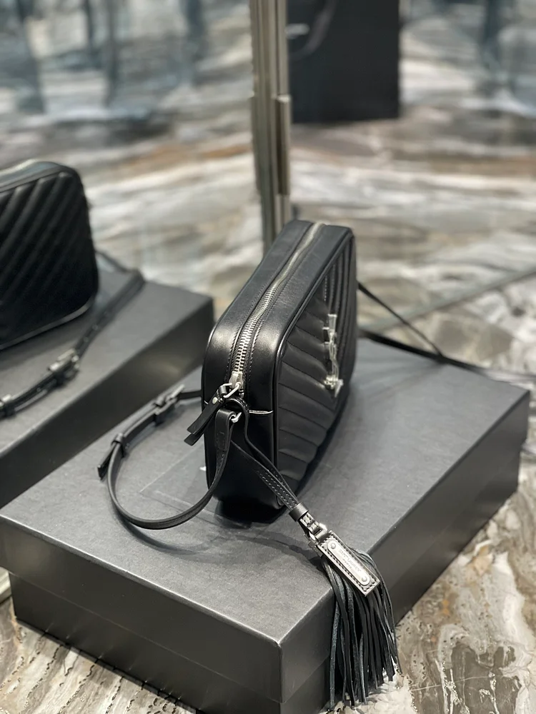 Y Lou Camera Bag Black With Silver Toned Hardware - Image 2