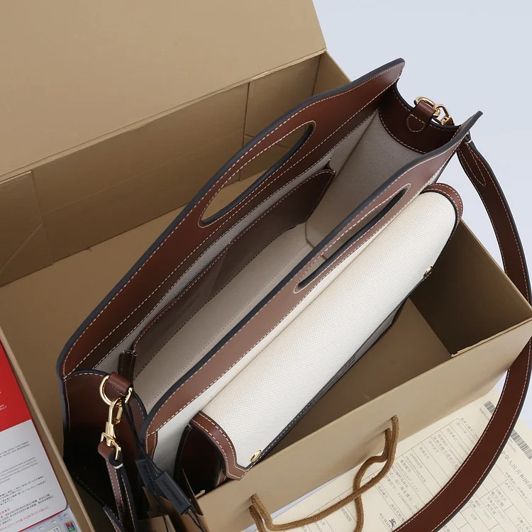 Bur Leather Medium Pocket Bag - Image 7