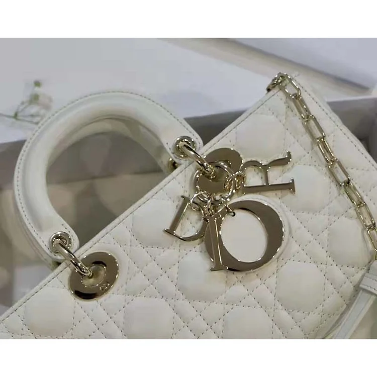 CD Women CD Lady D-Joy Bag Latte Cannage Lambskin - Image 14