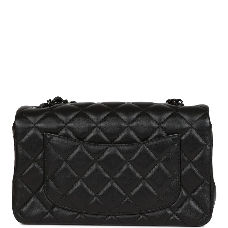 CC Mini Rectangular Flap Bag SO Black Lambskin Black Hardware for MR - Image 3