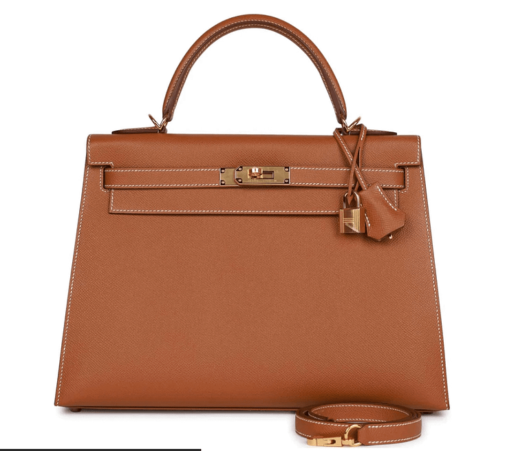 H Kelly Sellier 32 Gold Epsom Gold Hardware