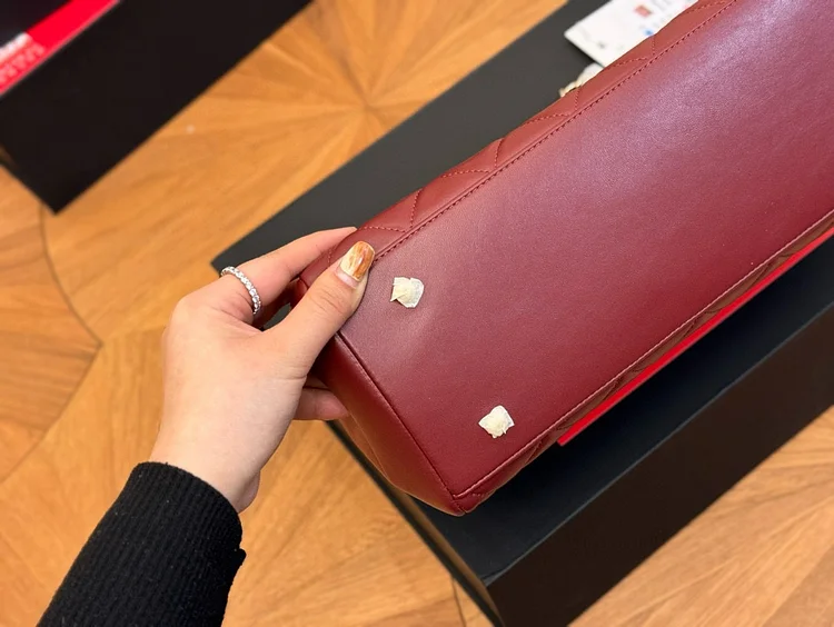CC vintage jumbo red bag size : 34.23cm - Image 7