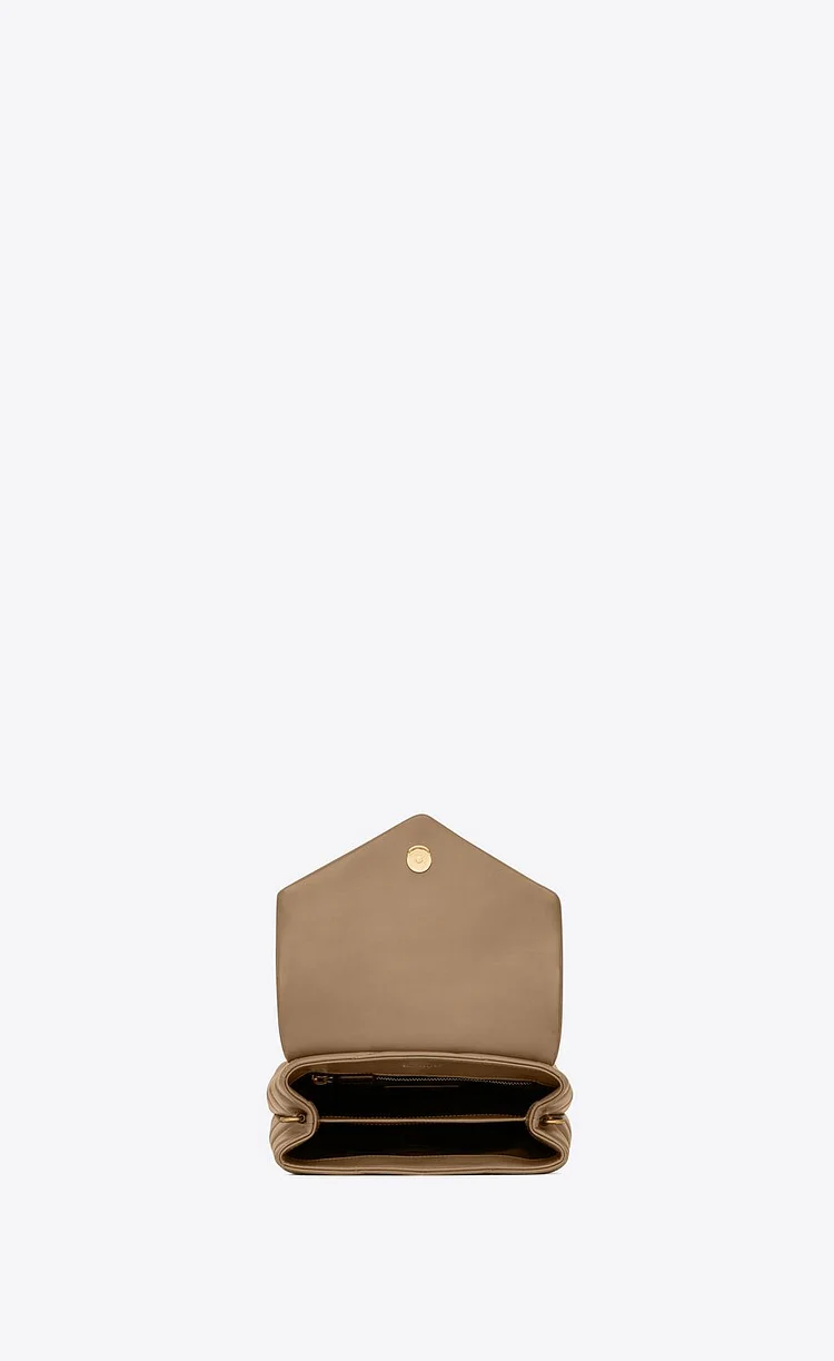Y Loulou Toy Bag in Matelasse ??Y?? Leather in Greyish Brown - Image 4