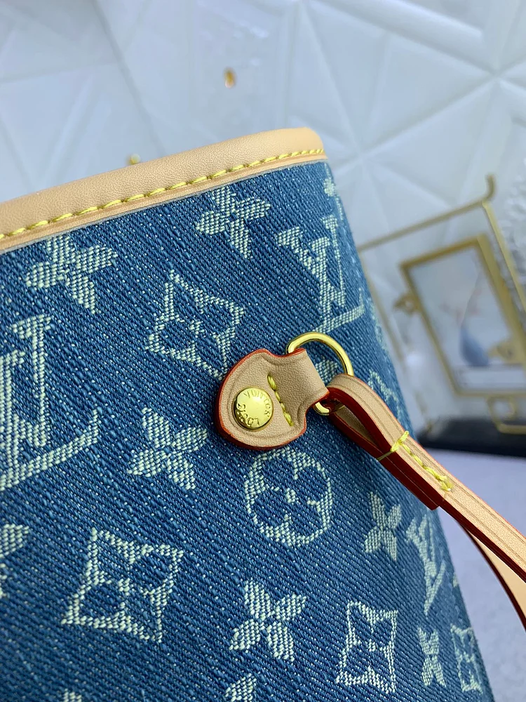 Louis neverfull denim new arrival size : 32*29*17 cm - Image 7