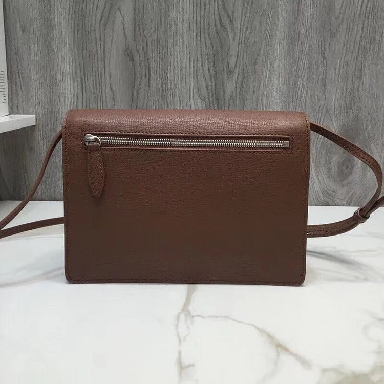 bb Small Vintage Check And Crossbody Bag Brown For Women, Women??s Bags 9in/24cm - Image 5