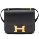 H Constance Bag 18 Black Epsom Gold Hardware