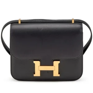 H Constance Bag 18 Black Epsom Gold Hardware