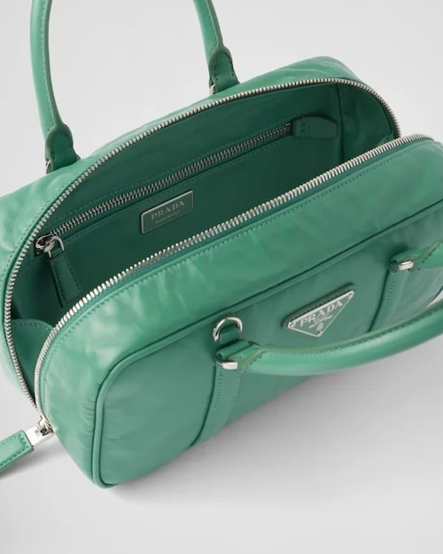 PP Small antique nappa leather top handle bag ?C Sage Green - Image 3