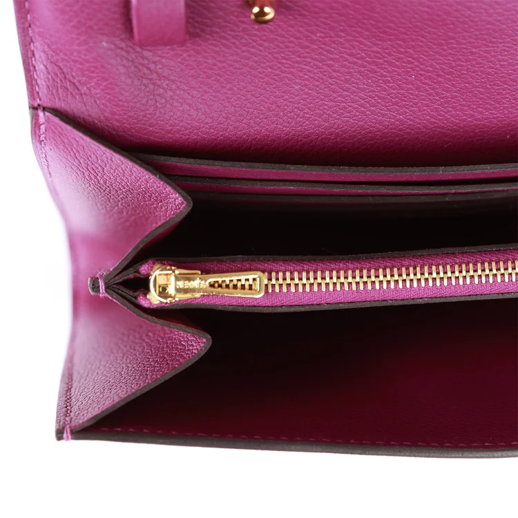 H Constance Wallet To Go Anemone Evercolor Gold Hardware - Image 8