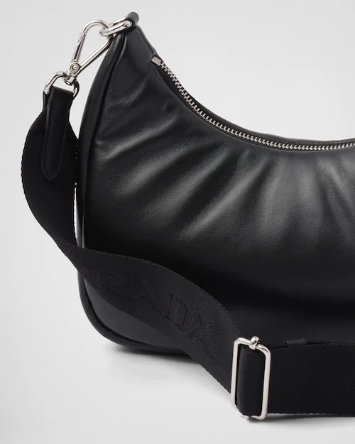 Padded nappa-leather PP Re-Edition shoulder bag ?C Black - Image 2