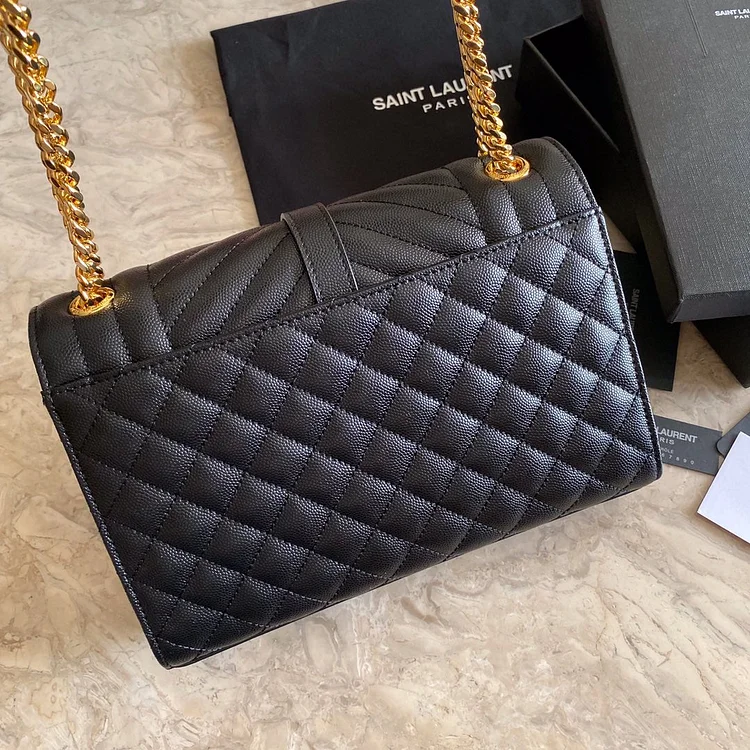 Y Envelope Medium Bag In Mix Matelasse Grain De Poudre Embossed Leather - Image 3
